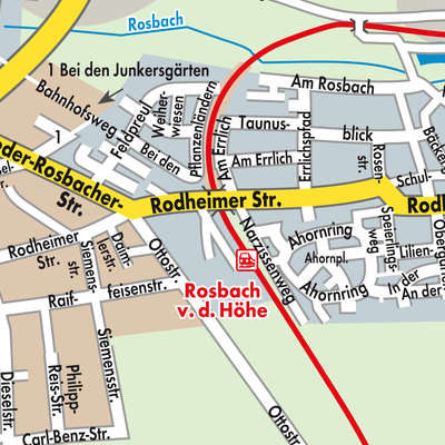 Stadtplan Rosbach v. d. Höhe