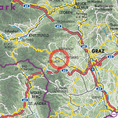 Landkarte Rosental an der Kainach