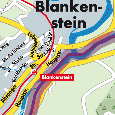 Stadtplan Rosenthal am Rennsteig