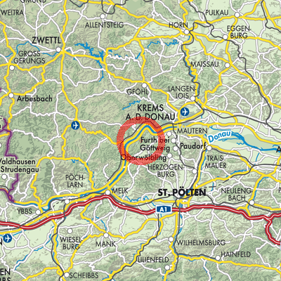 Landkarte Rossatz-Arnsdorf