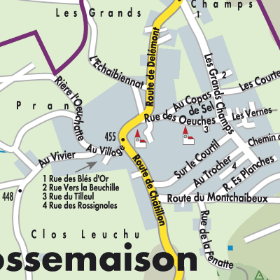 Stadtplan Rossemaison