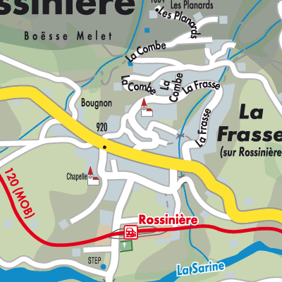 Stadtplan Rossinière