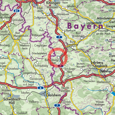 Landkarte Rothenburg ob der Tauber (VGem)
