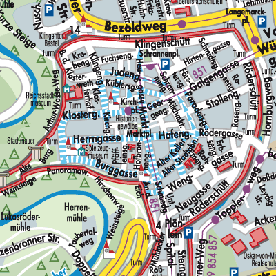 Stadtplan Rothenburg ob der Tauber (VGem)
