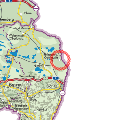 Landkarte Rothenburg/Oberlausitz