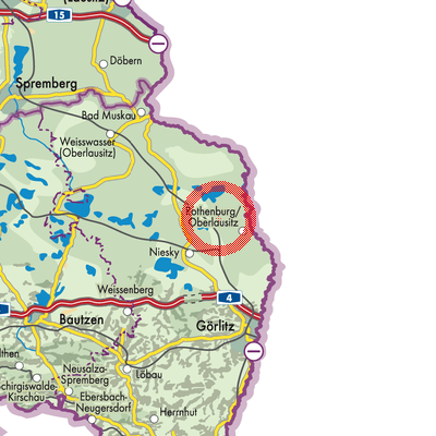 Landkarte Rothenburg/Oberlausitz