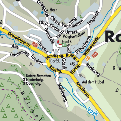 Stadtplan Rothenfluh