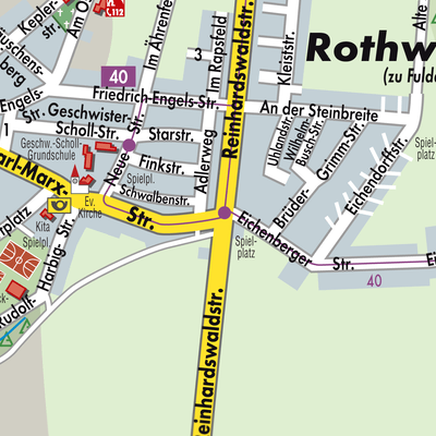 Stadtplan Rothwesten