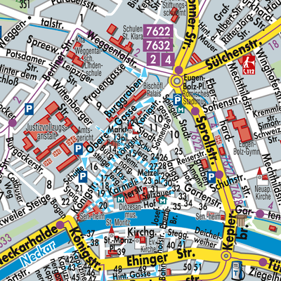 Stadtplan Rottenburg am Neckar