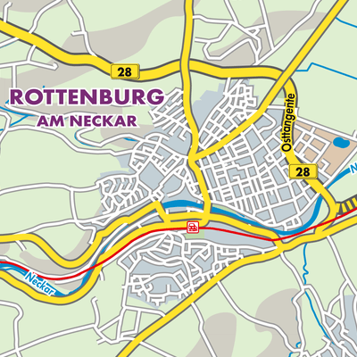 Übersichtsplan Rottenburg am Neckar