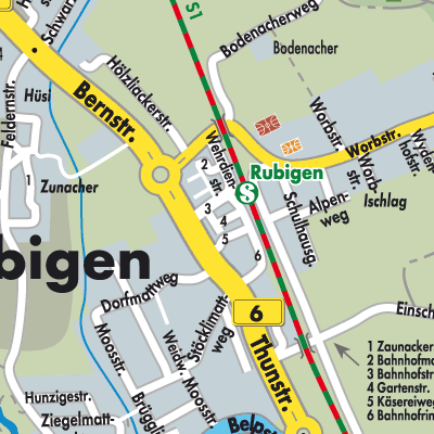 Stadtplan Rubigen
