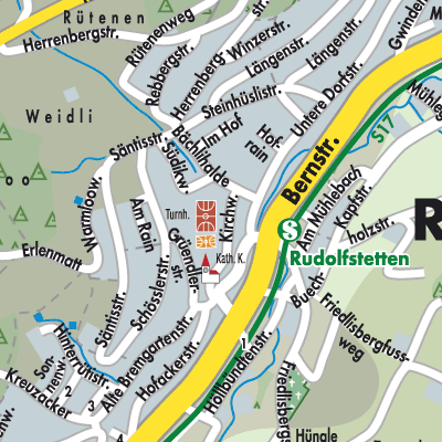 Stadtplan Rudolfstetten-Friedlisberg
