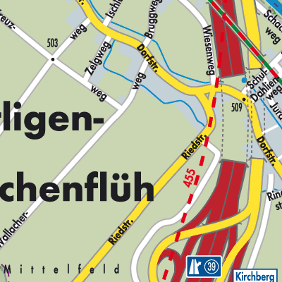 Stadtplan Rüdtligen-Alchenflüh