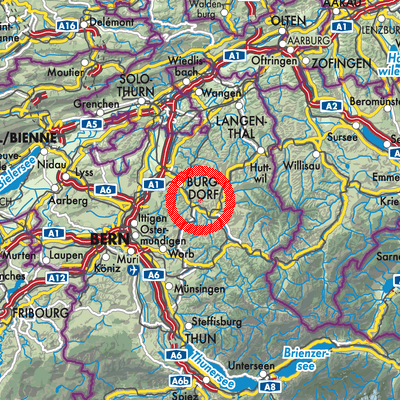 Landkarte Rüegsau