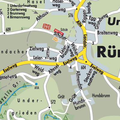 Stadtplan Rünenberg