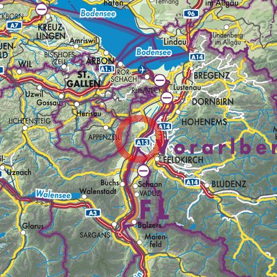 Landkarte Rüthi (SG)