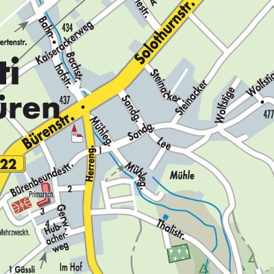 Stadtplan Rüti bei Büren