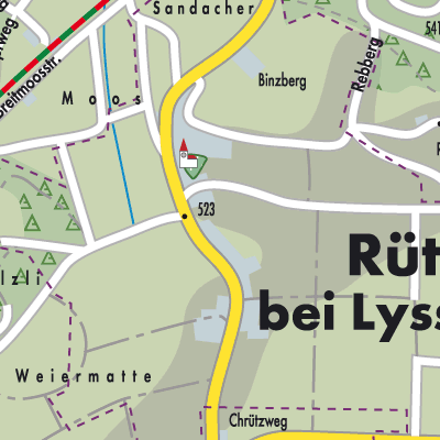 Stadtplan Rüti bei Lyssach