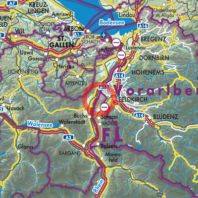 Landkarte Ruggell