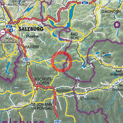 Landkarte Rußbach am Paß Gschütt