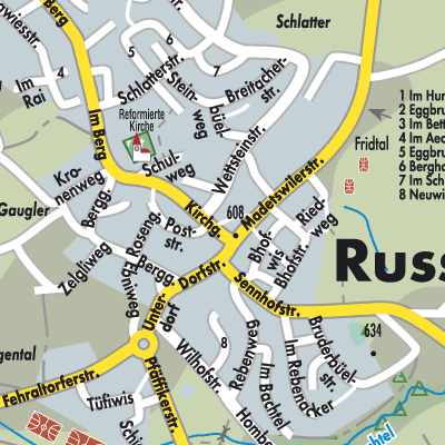 Stadtplan Russikon