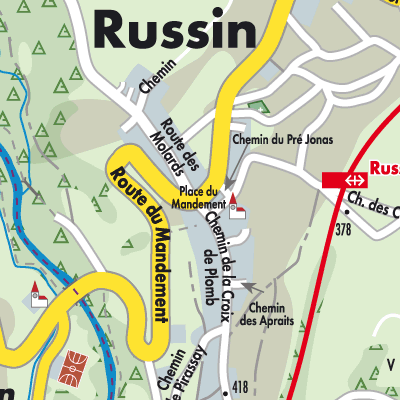 Stadtplan Russin