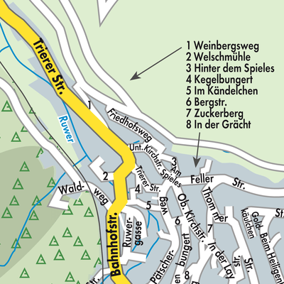 Stadtplan Ruwer