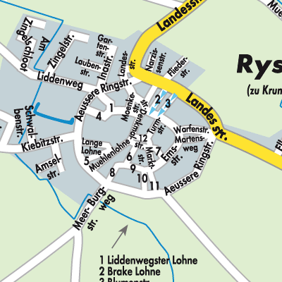 Stadtplan Rysum