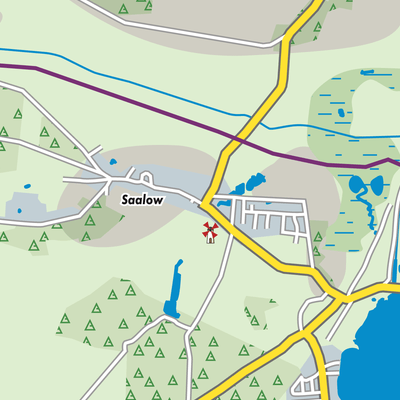 Saalow Stadtpläne und Landkarten