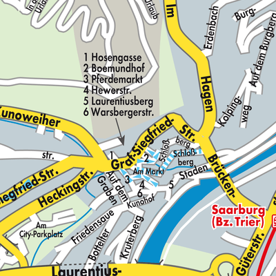 Stadtplan Saarburg-Kell