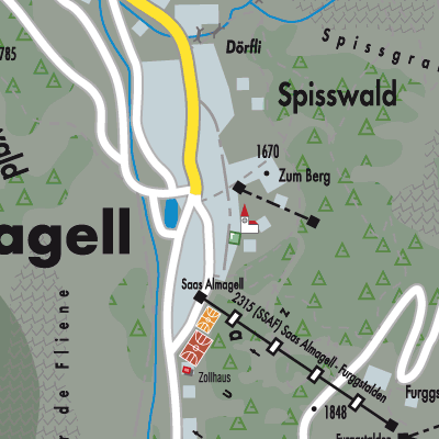 Stadtplan Saas-Almagell