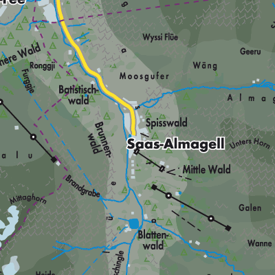 Übersichtsplan Saas-Almagell