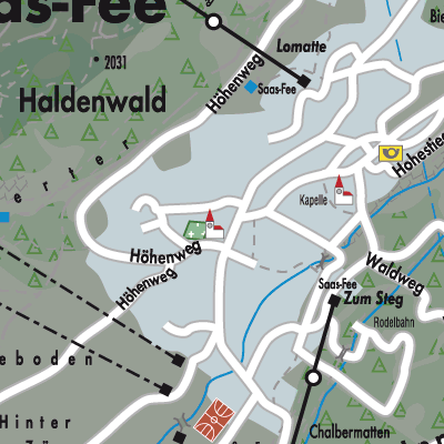 Stadtplan Saas-Fee