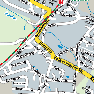 Stadtplan Sachsen bei Ansbach