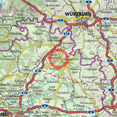 Landkarte Sachsenflur