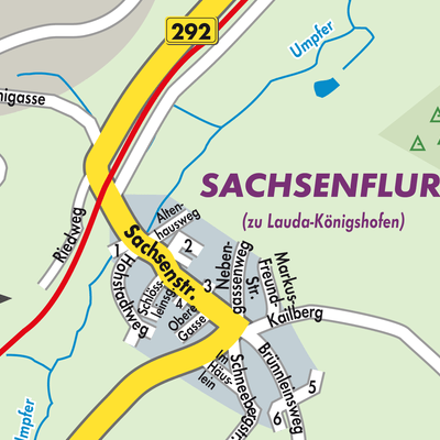 Stadtplan Sachsenflur