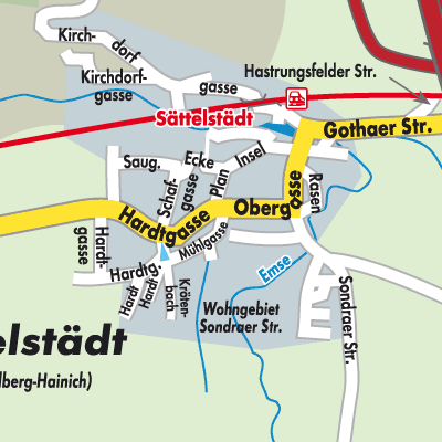 Stadtplan Sättelstädt