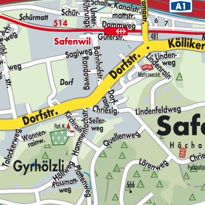 Stadtplan Safenwil