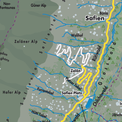 Übersichtsplan Safiental