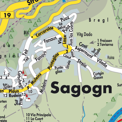 Stadtplan Sagogn