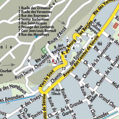 Stadtplan Saillon