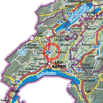 Landkarte Saint-Barthélemy (VD)