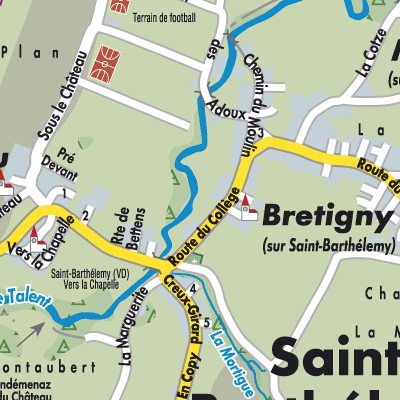 Stadtplan Saint-Barthélemy (VD)
