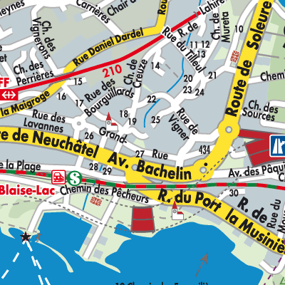 Stadtplan Saint-Blaise