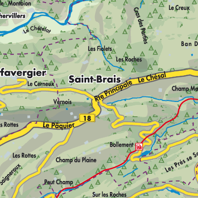 Übersichtsplan Saint-Brais