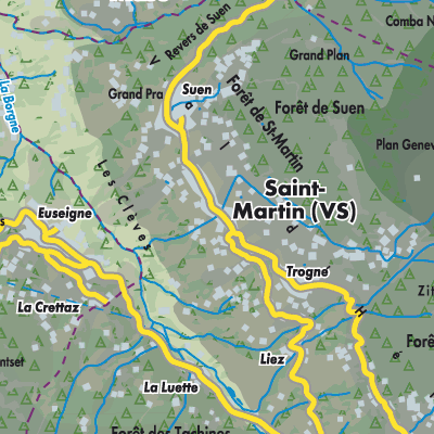 Übersichtsplan Saint-Martin (VS)