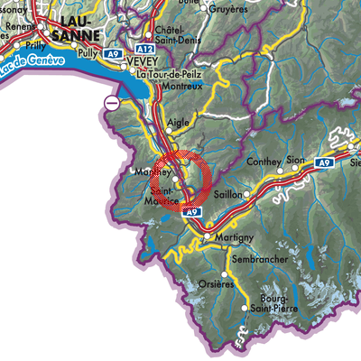 Landkarte Saint-Maurice