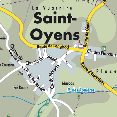 Stadtplan Saint-Oyens