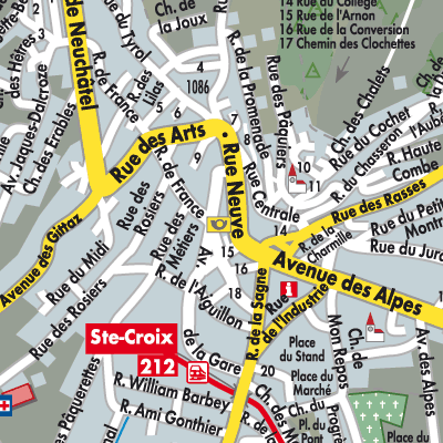 Stadtplan Sainte-Croix