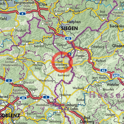 Landkarte Salzburg